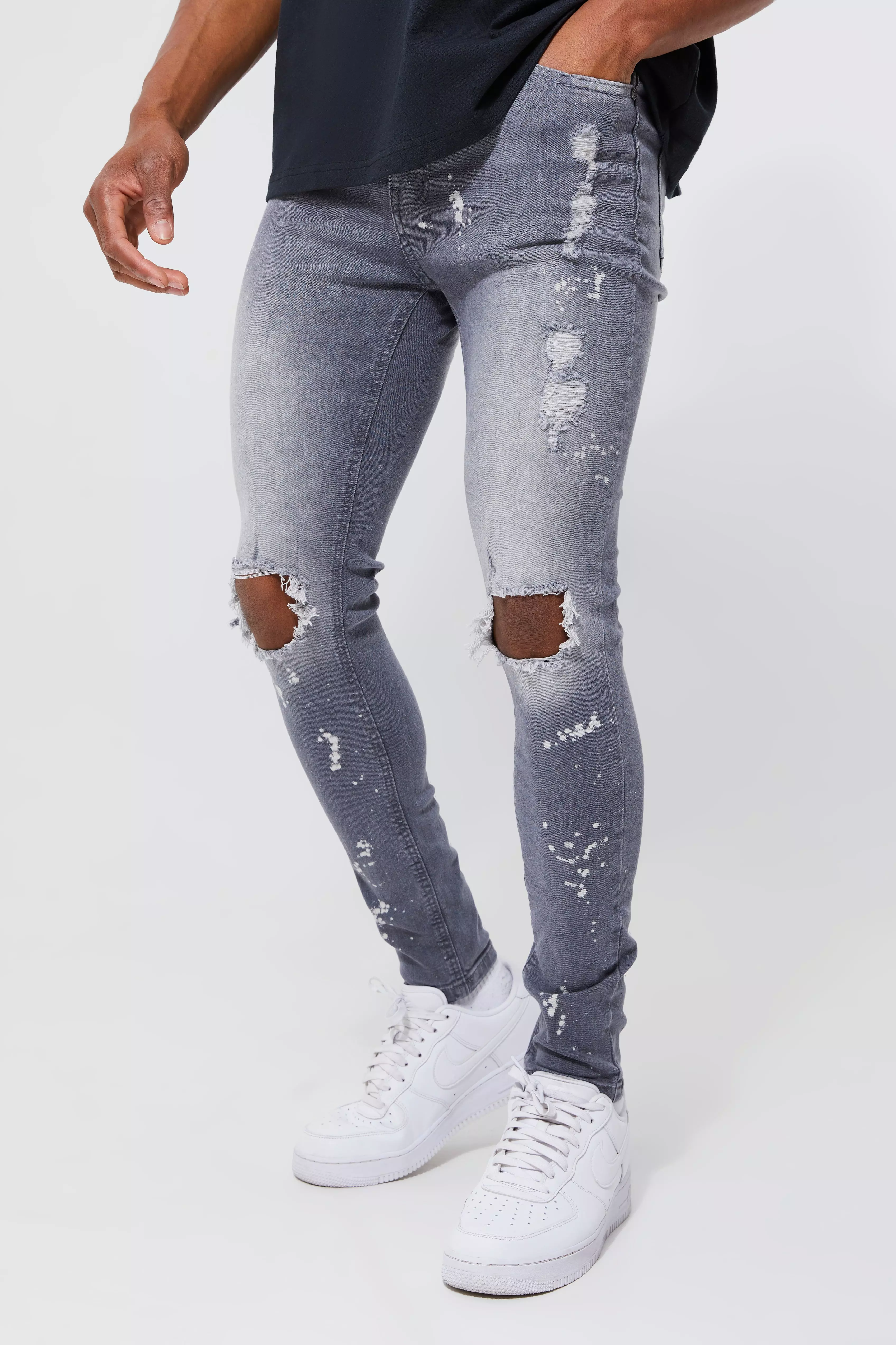 White paint splatter on sale jeans